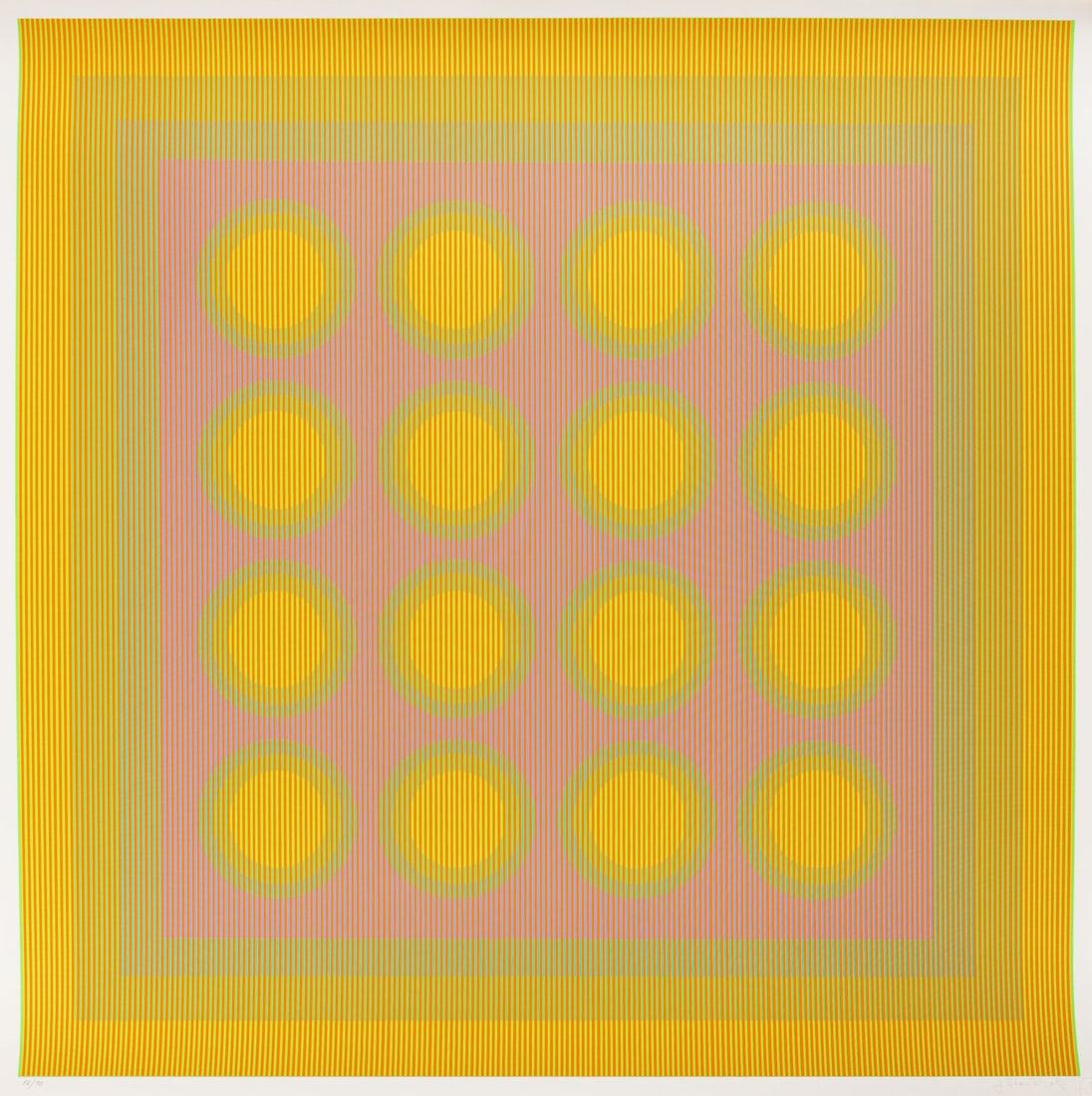 Julian Stanczak (American, 1928-2017) "Spinning Clusters" (1 of 2)