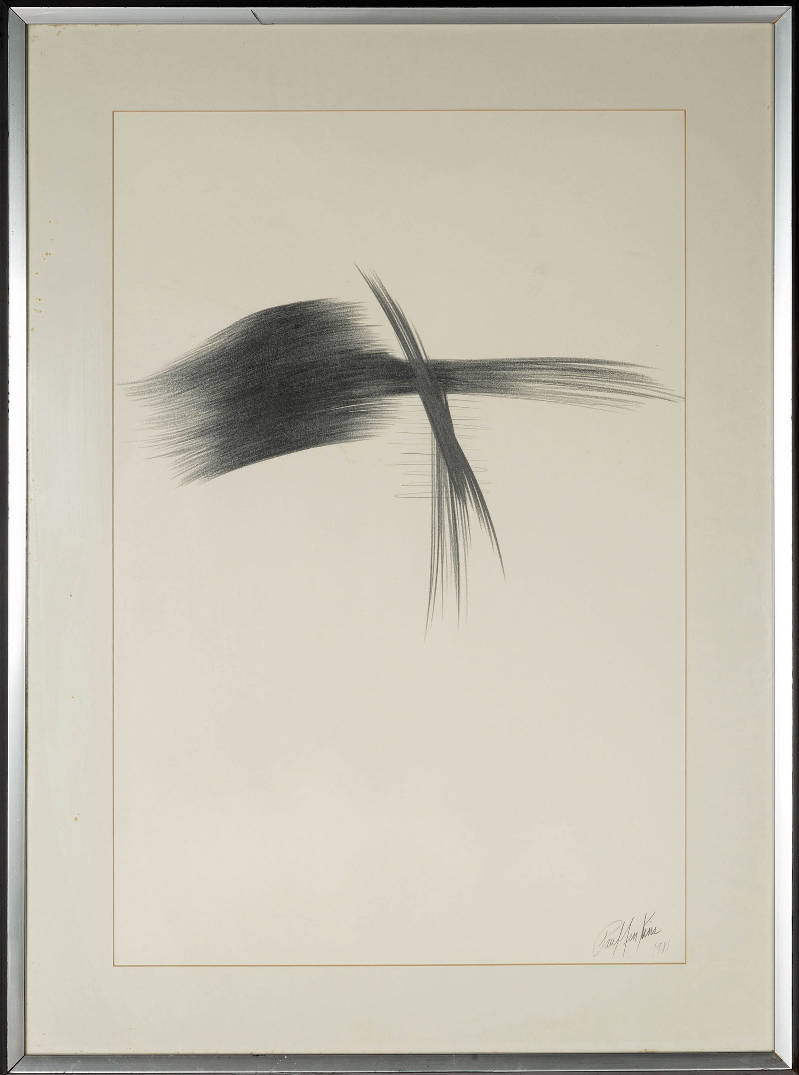 Paul Jenkins (American, 1923-2012) Drawing: Paul Jenkins (American, 1923-2012) Drawing Pencil on paper. Signed 'Paul Jenkins' and dated '1981' (lower right). Sight: 29 x 19 1/2 in. A Buffalo, New York collection.