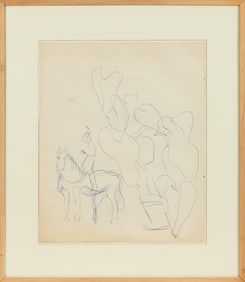 Gandy Brodie (American, 1924-1975) "Horse / Rider / Potted Plant"