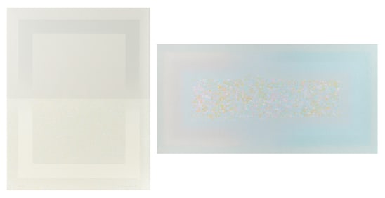 Elaine Kurtz (American, 1928-2003) "White Spectrum Series" & "Study in Warms and Cools"