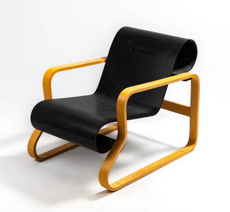 Alvar Aalto, Paimio Lounge Chair: Alvar Aalto, Paimio Lounge Chair Arteck. Finland, 1932 / circa 1985. Birch plywood and lacquered wood. 26 x 23 1/2 x 34 in. A Buffalo, New York estate.