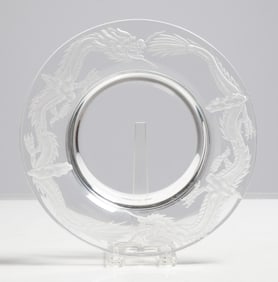 Tiffany & Co. Cut Crystal Dragon Plate