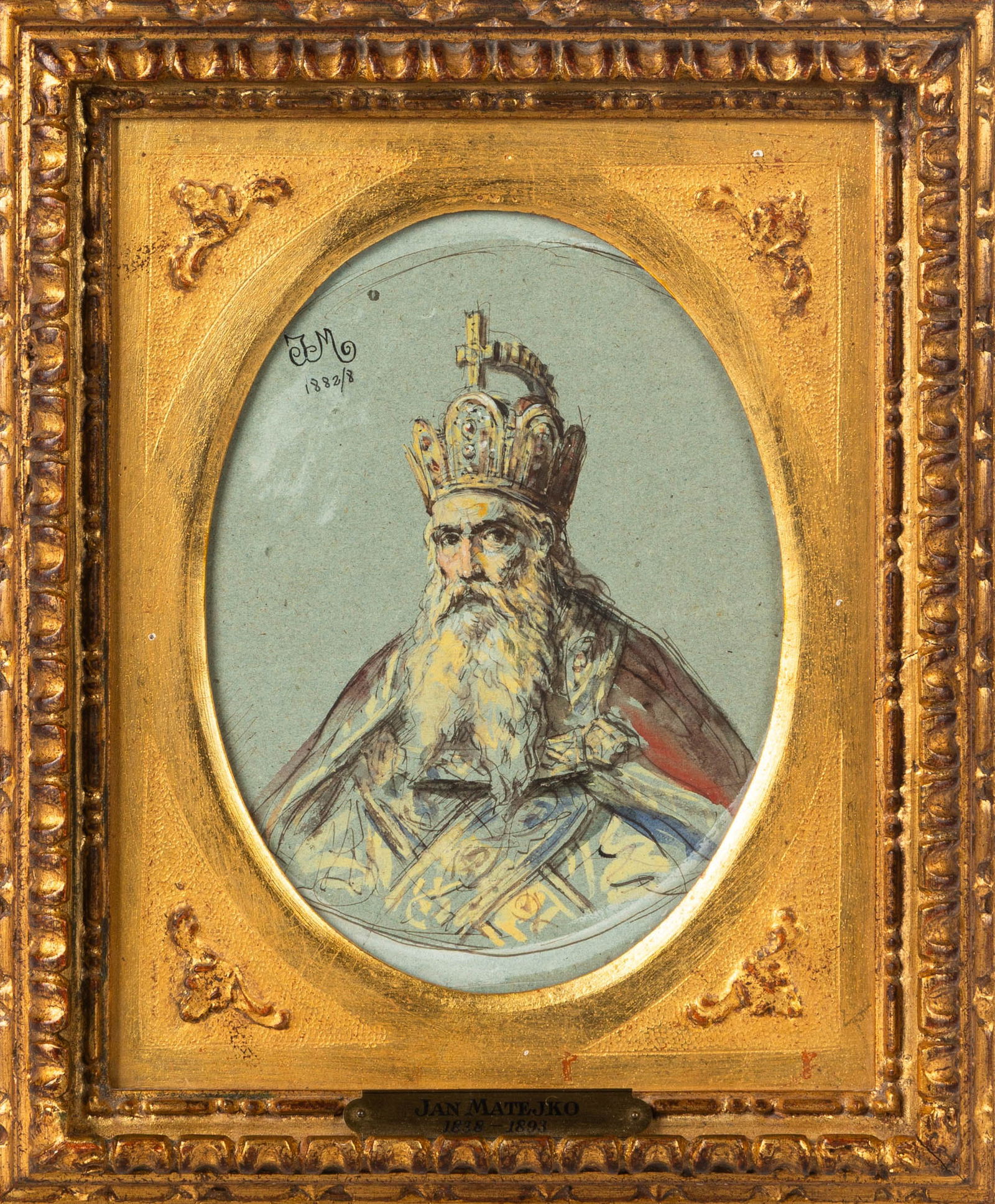 Jan Matejko (Polish, 1838-1893) Portrait of a King (1 of 1)