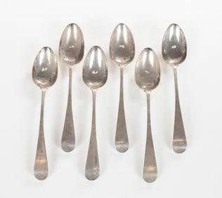 Daniel Dupuy, Philadelphia, Late 18th Century Coin Silver Spoons