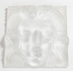 Lalique, France, "Masque de femme" Decorative Plate
