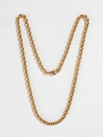 18K Gold Fancy Link Necklace