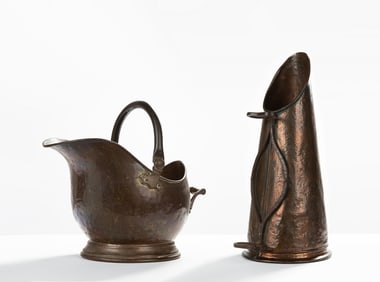 Two Arts & Crafts Copper Scuddles