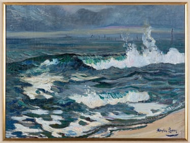 Richard Hayley Lever (American, 1876-1958) "Sea at Bay Head, New Jersey"