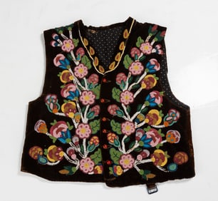 Ojibwe Floral Beaded Vest