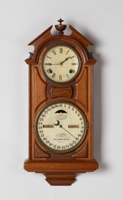 Ithaca Calendar Clock Co. No. 6 Hanging Library Clock