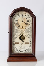 Ithaca No. 11 Octagonal Calendar Shelf Clock