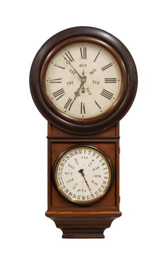 Antique Welch Clock Octagon Drop Clock