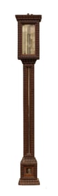 D. E. Lent Ripple Front Walnut Barometer
