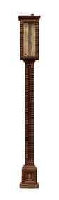 D. E. Lent Ripple Front Walnut Barometer