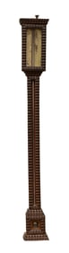 D. E. Lent Ripple Front Walnut Barometer