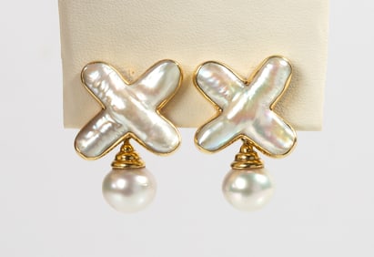 Christopher Walling Freshwater X Pearl Earrings