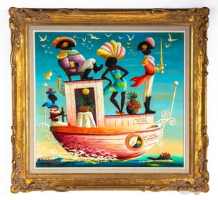 Orville Bulman (American, 1904-1978) "Vaisseau de ligne... Victorieux"