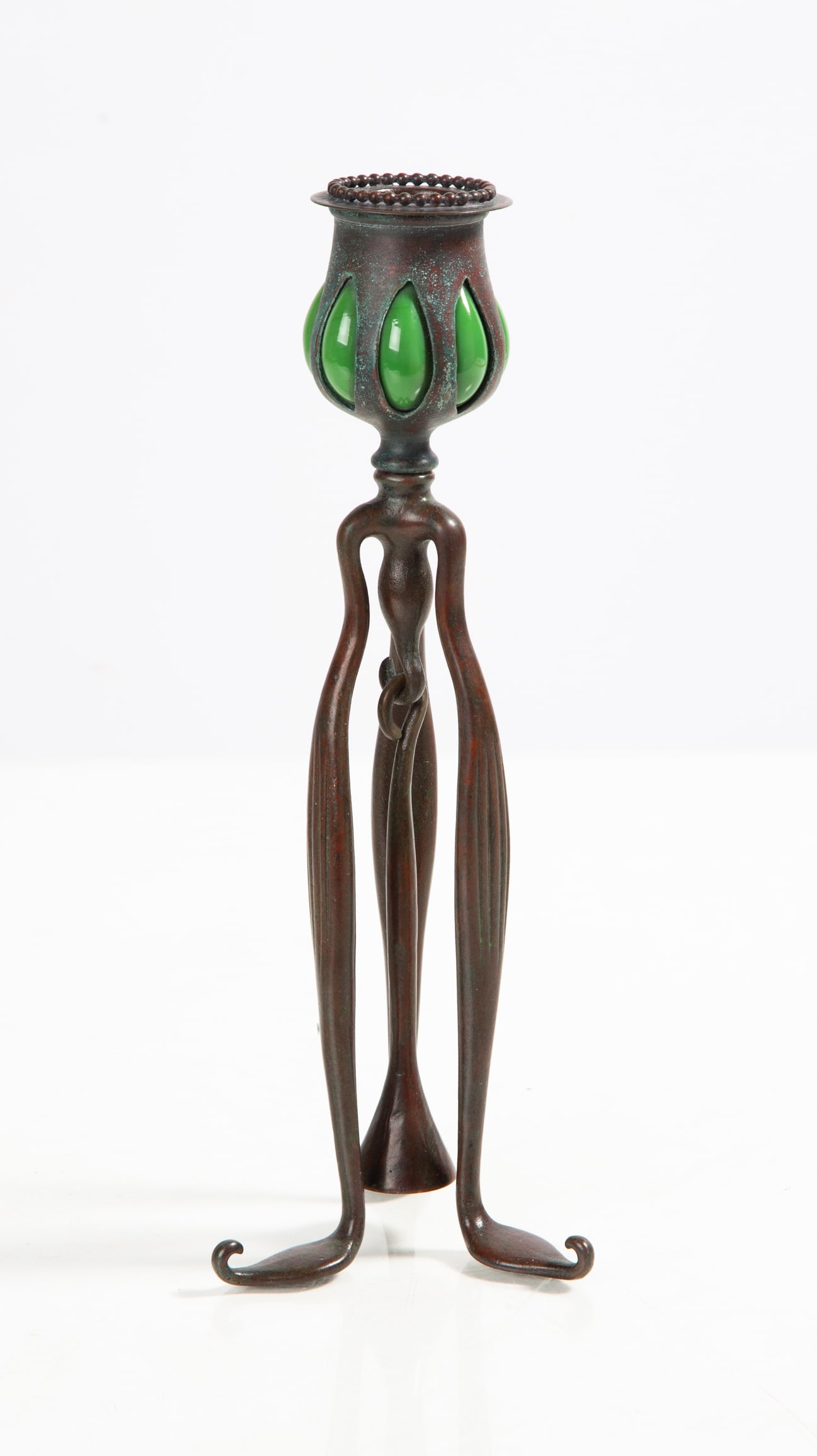Tiffany Studios Blown-Out Cat's Paw Candlestick (1 of 4)