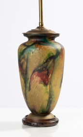 Steuben Moss Agate Lamp