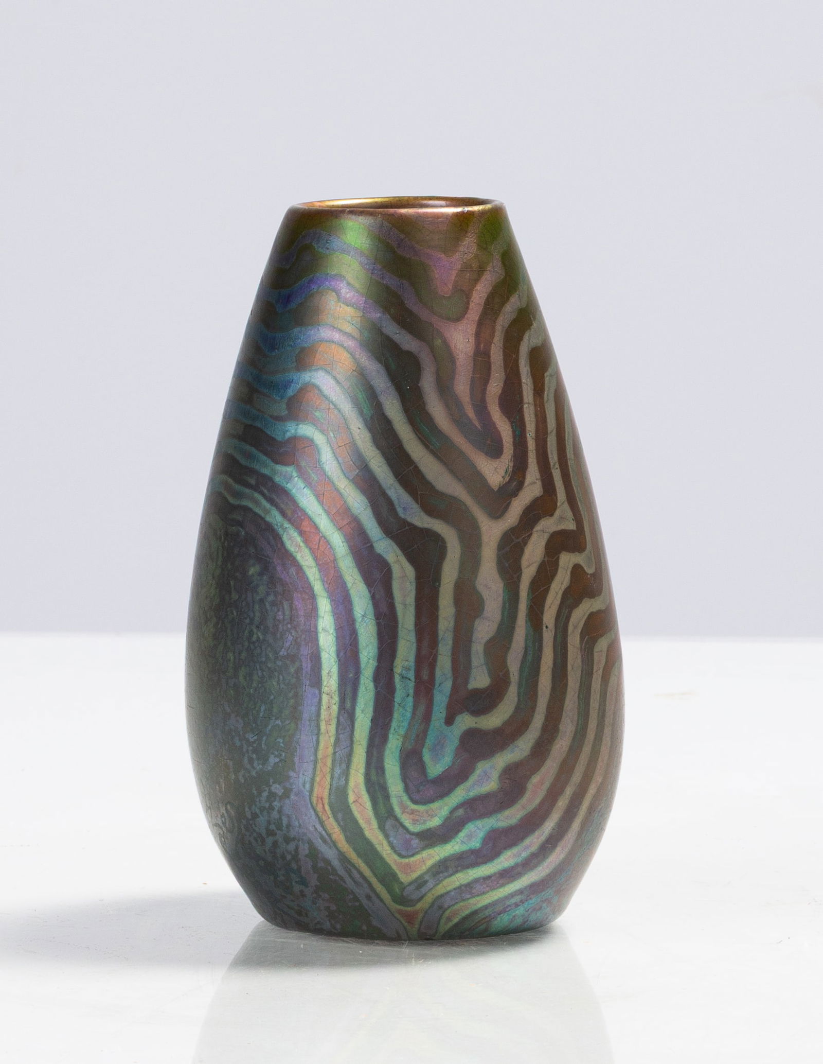 Jacques Sicard for Weller Pottery, Iridescent Vase (1 of 3)