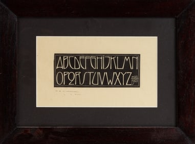Alphabet Typography in Arts & Crafts Frame