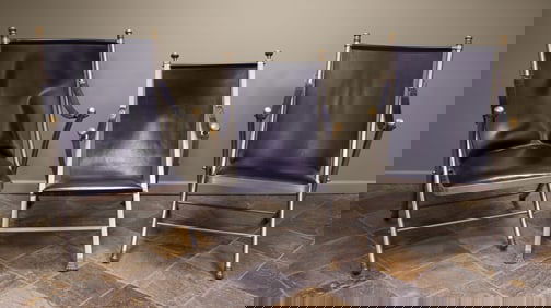 Maison Jansen Campaign Lounge Chairs