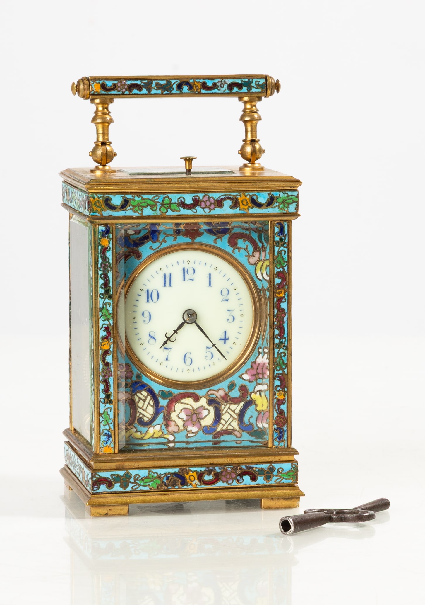 French Cloisonne Carriage Clock with Repeater (1 of 3)