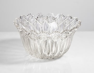 Hawks American Brilliant Period Cut-Glass Center Bowl