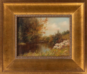 Burr H. Nicholls (American, 1848-1915) "The Old Swimming Hole"