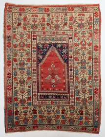 Antique Turkish Kula Prayer Rug