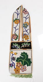 Ojibwe Beaded Pouch with Shoulder Strap