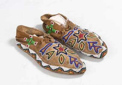 Prairie Style Beaded Moccasins