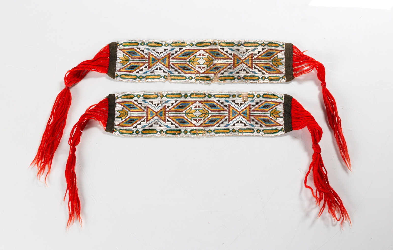 Chippewa Guarders: Chippewa Guarders Circa 1900. Max L. 35 in. Shipping Note: We provide our own in-house shipping service. Please reach out to us with any inquiries.
