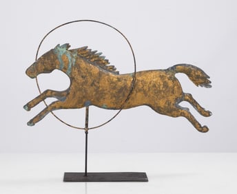 Running Horse with Hoop Weathervane