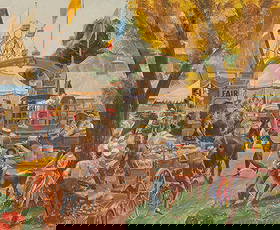 Heinz Advertising Painting: Heinz Advertising Painting Early 20th century. Watercolor / gouache. Sight: 15 x 19 in. Shipping Note: We provide our own in-house shipping service. Please reach out to us with any inquiries.