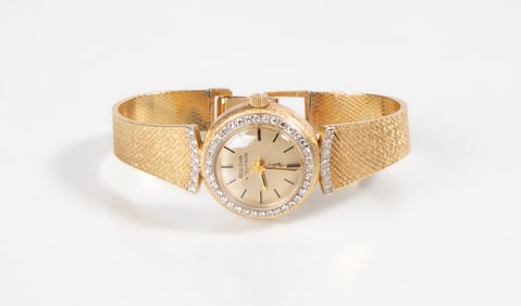 Ladies' Bulova Accutron 14K Gold & Diamond Wrist Watch