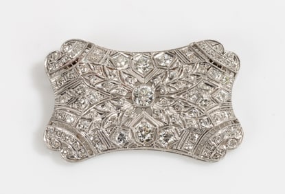 Art Deco Platinum & Diamond Brooch