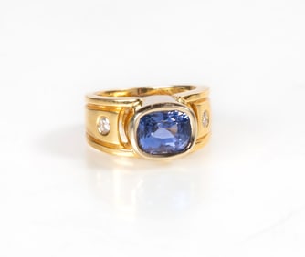 Ladies' 4ct. Sapphire & Diamond Ring