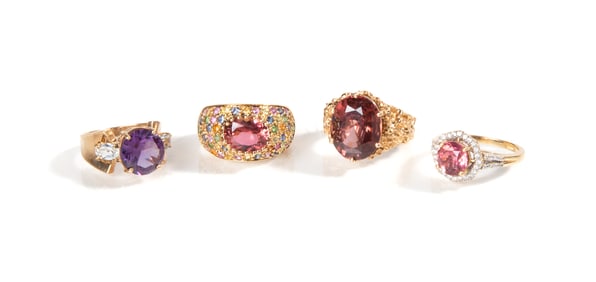 Ladies' Tourmaline & Diamond Rings