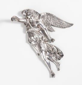 19th Century French Sterling Silver Angel Watch Holder