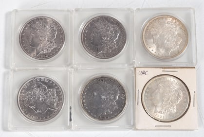 (6) Morgan Silver Dollars