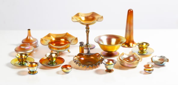 Steuben Gold Aurene Tableware