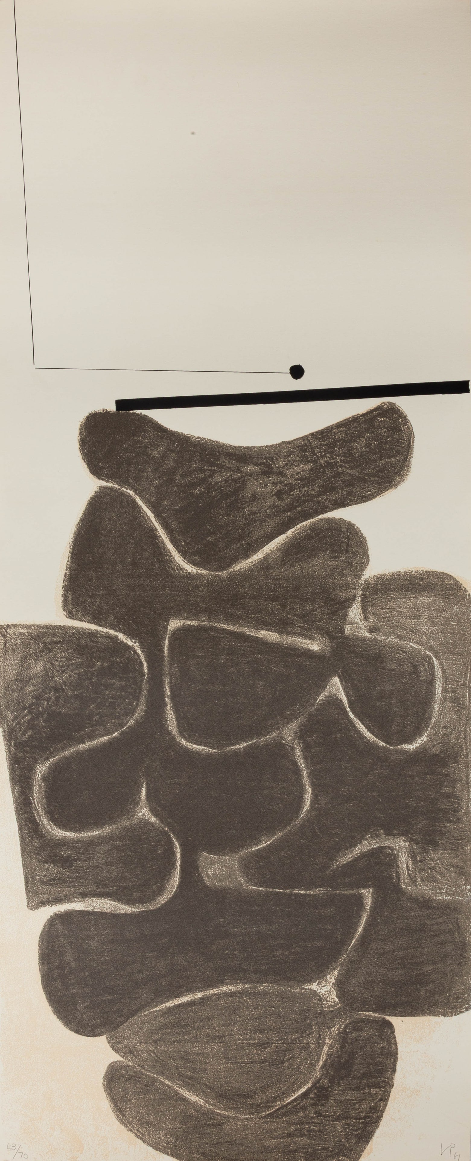 Victor Pasmore (British, 1908-1998) Points of Contact No. 12: Victor Pasmore (British, 1908-1998) Points of Contact No. 12 1967. Screenprint on paper, signed and numbered from an edition of 70. 43 1/4 x 17 3/8 in. Property of The Everson Museum, Syracuse, NY (so