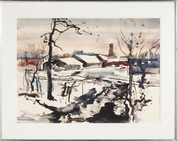 Robert Blair (American, 1912-2002) Winter Scene