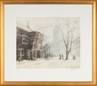 John Montague (American, b. 1944) "Saturn Club in Winter, Buffalo, New York"