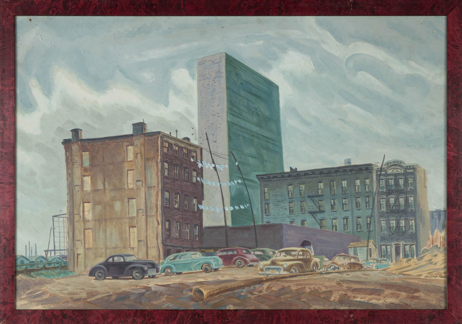 Paul Riba (American, 1912-1977) Winter Cityscape (1 of 2)