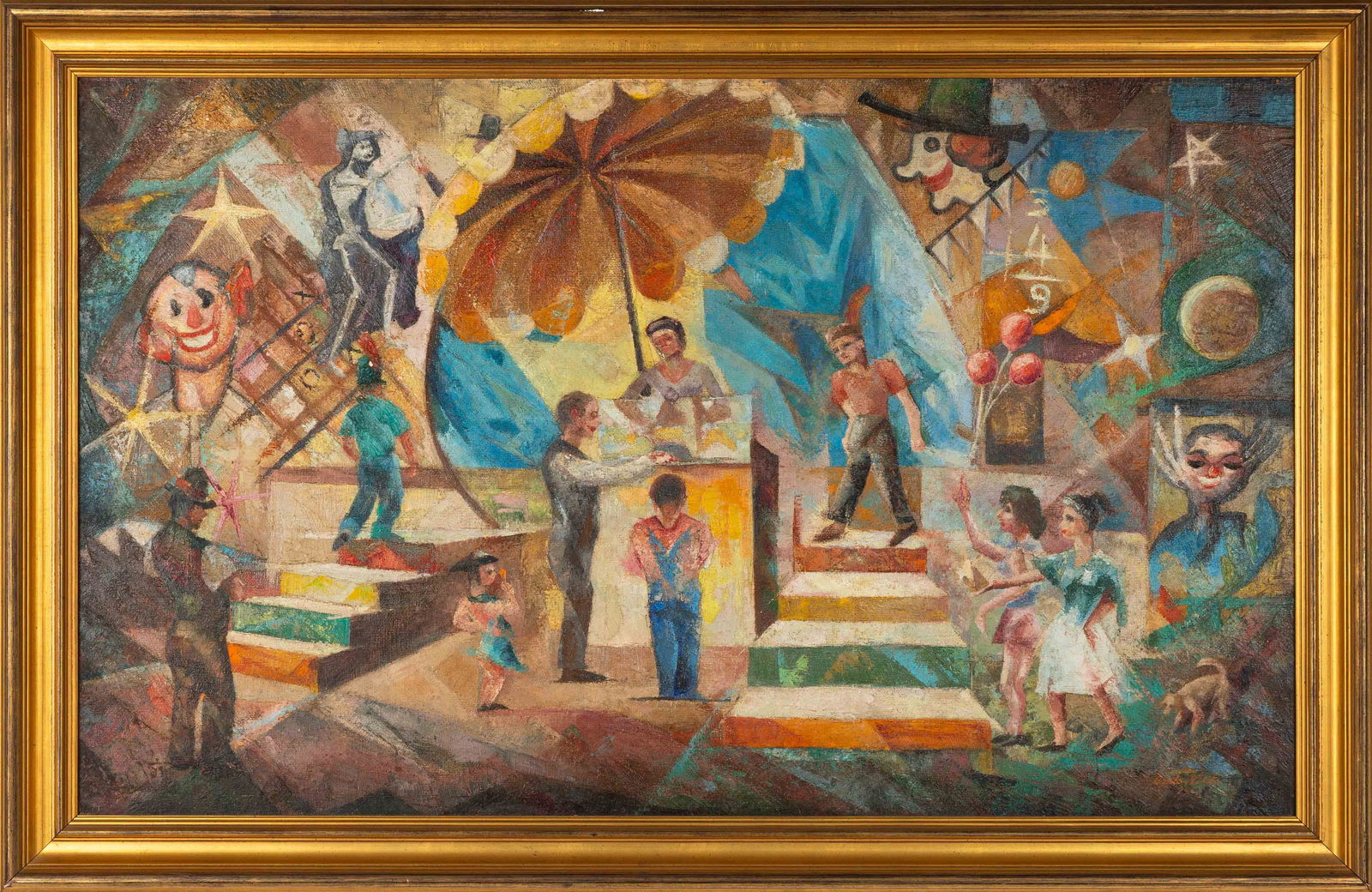 Carlo (Antonia) Nisita (American, 1895-1990) Fun House at the Fair (1 of 4)