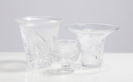 Lalique Sertella, Lobelia, & Saint Cloud Vase