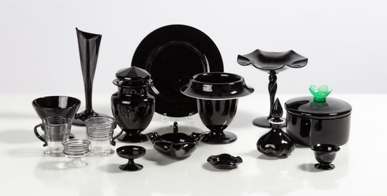 Steuben Mirror Black Tableware