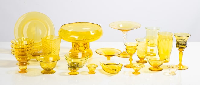 Steuben Bristol Yellow Tableware